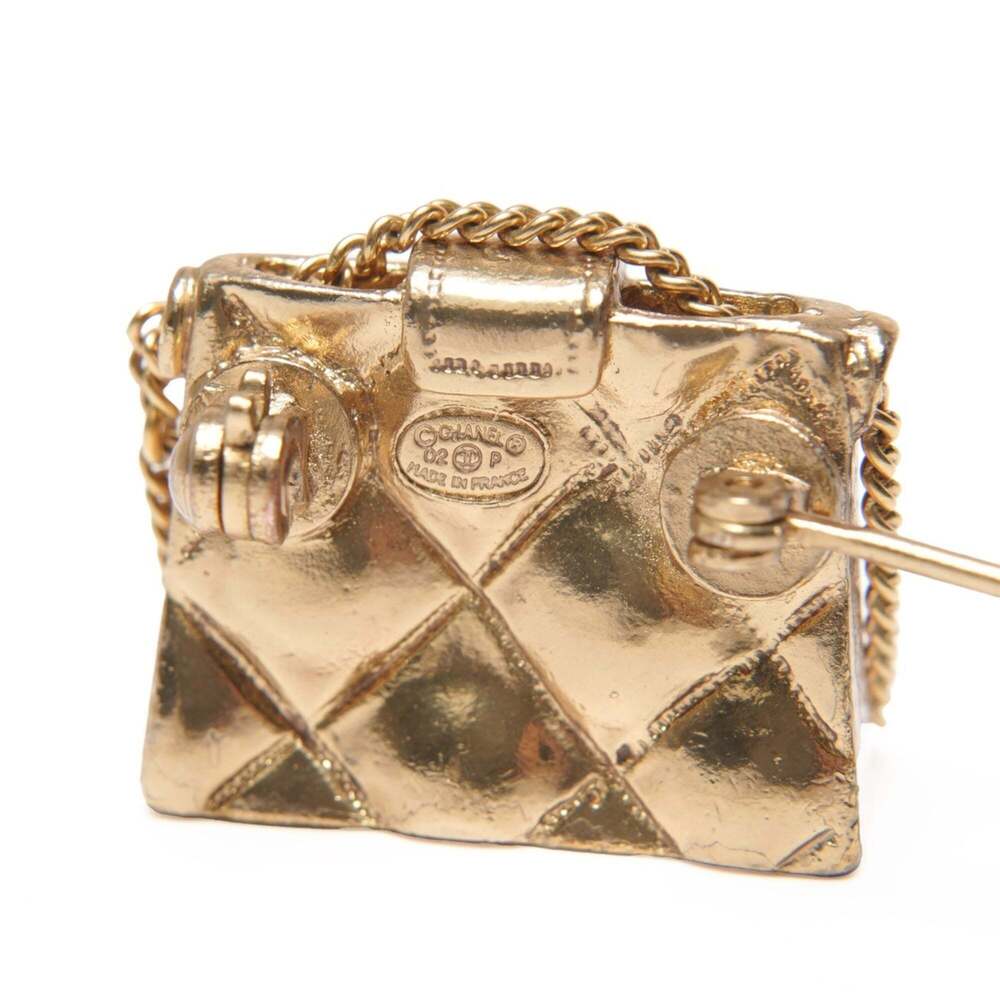 CHANEL Gold Logo Brooch - Picture 6 of 6